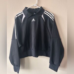 Adidas Black Sweatshirt with White Stripes